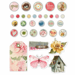 Simple Stories Simple Vintage Spring Garden Decorative Brads -koristeet