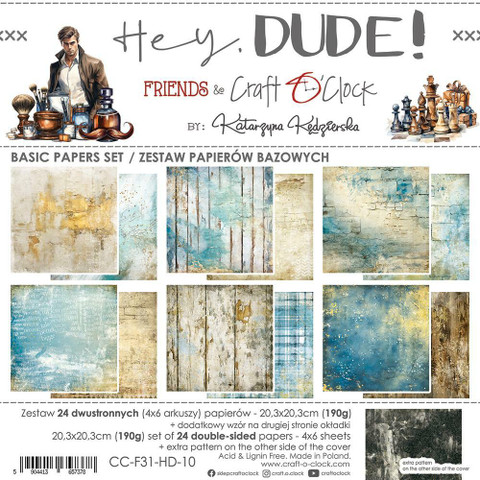 Craft O'clock paperipakkaus Hey Dude!, Basic, 8