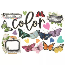 Simple Stories Page Pieces -leikekuvat, Simple Vintage Essentials Color Palette
