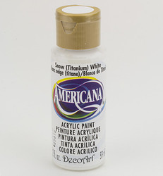 DecoArt Americana Acrylics -maali, sävy Snow (Titanium) White, 59 ml