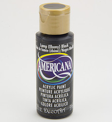 DecoArt Americana Acrylics -maali, sävy Lamp (Ebony) Black, 59 ml