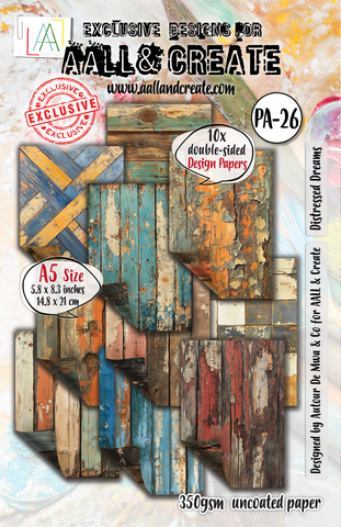 Aall & Create paperipakkaus Distressed Dreams, A5