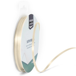 Vaessen Creative satiininauha, 3 mm, sävy norsunluu