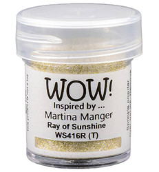 Wow! Embossing Glitters -kohojauhe, sävy Ray of Sunshine by Martina Manger (R,T)