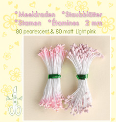 Leane Creatief Heteet, 2 mm. 160 kpl. Sävy vaaleanpunainen