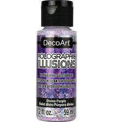 DecoArt Holographic Illusions -glittermaali, sävy Divine Purple