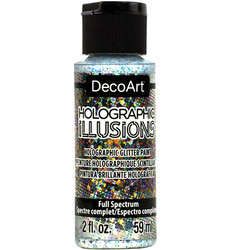 DecoArt Holographic Illusions -glittermaali, sävy Full Spectrum