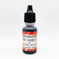 Lavinia Elements Premium Dye Ink -täyttöpullo, sävy Emperor Red