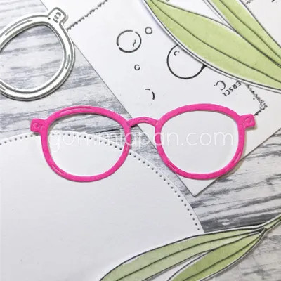 Gummiapan stanssi Round Glasses