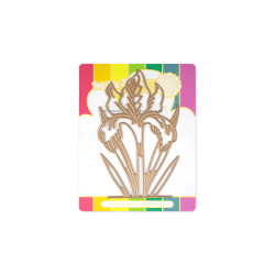 Waffle Flower Hot Foil kuviolevy Sketched Iris