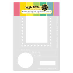 Waffle Flower sapluuna Nesting Postage Collage Blocks