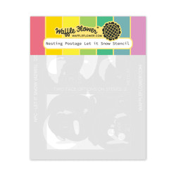 Waffle Flower sapluuna Nesting Postage Collage Let it Snow