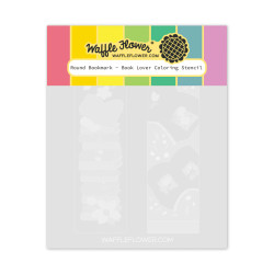 Waffle Flower sapluuna Round Bookmark, Book Lover