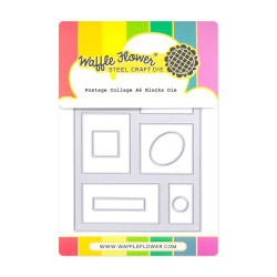 Waffle Flower stanssi Postage Collage A6 Blocks