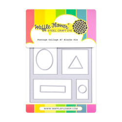 Waffle Flower stanssi Postage Collage A7 Blocks