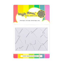 Waffle Flower stanssi Postage Collage Envelope