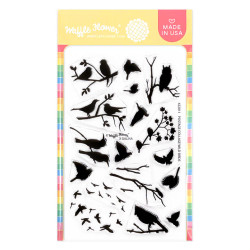 Waffle Flower leimasin Postage Collage Wild Birds