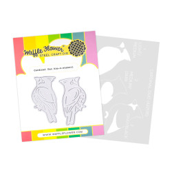 Waffle Flower stanssi ja sapluuna Cardinal Duo Die-n-stencil