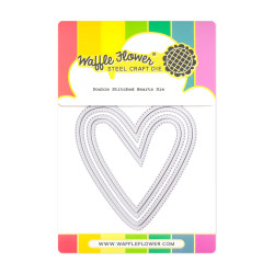 Waffle Flower stanssi Double Stitched Hearts