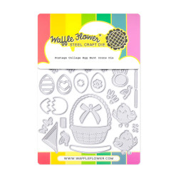 Waffle Flower stanssi Postage Collage Egg Hunt Icons