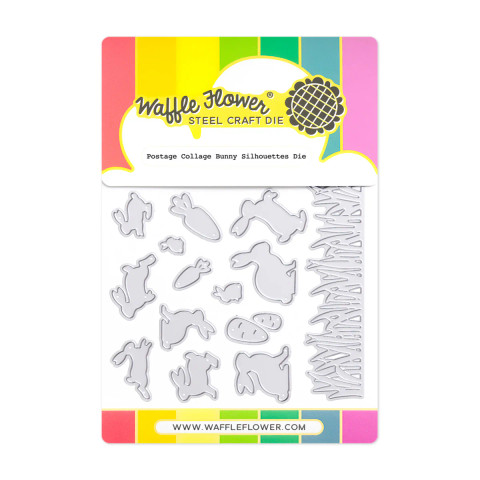 Waffle Flower stanssi Postage Collage Bunny Silhouettes