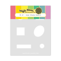 Waffle Flower sapluuna Postage Collage A7 Inner Blocks