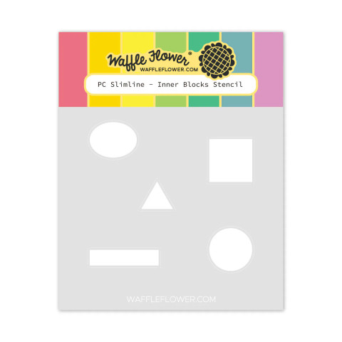 Waffle Flower sapluuna Postage Collage Slimline Inner Blocks