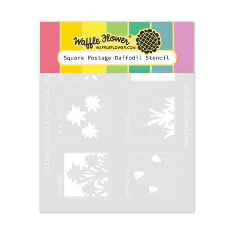 Waffle Flower sapluuna Square Postage Daffodil