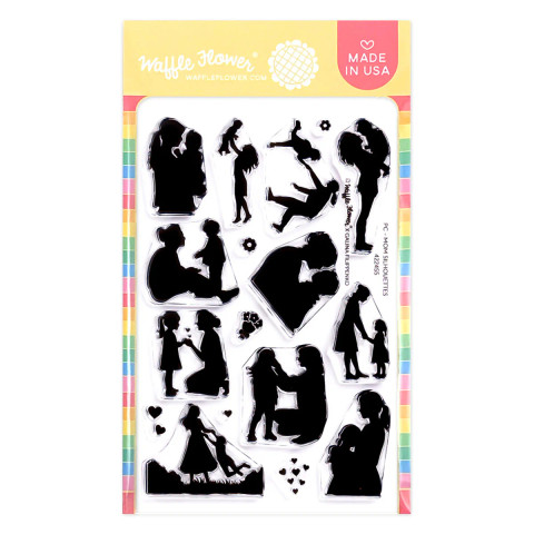 Waffle Flower leimasinPostage Collage Mom Silhouettes