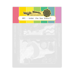 Waffle Flower sapluuna Nesting Postage Collage Under the Sea Stencil