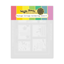 Waffle Flower sapluuna Postage Collage Gardening