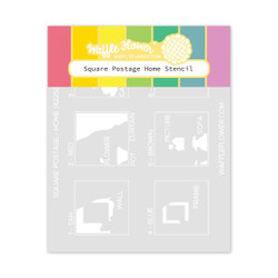 Waffle Flower sapluuna Square Postage - Home