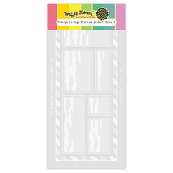 Waffle Flower sapluuna Postage Collage Slimline Airmail
