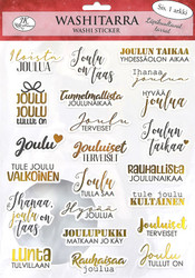 Washitarra-arkki Joulutekstit, musta/kulta