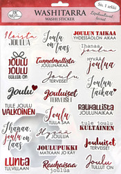 Washitarra-arkki Joulutekstit, puna/musta