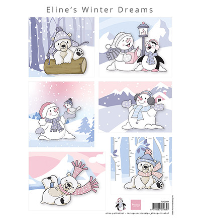 Marianne Design korttikuvat Eline's Winter Dreams