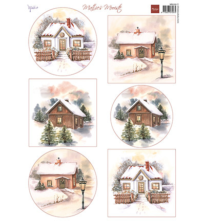 Marianne Design korttikuvat Winter Cottages