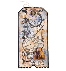 Studio Light leimasin Grunge Collection, Clock Background