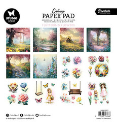 Studio Light Collage Paper -paperipakkaus Fluttering Flowers, 8