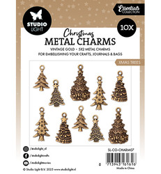 Studio Light -metallikoristeet Xmas Trees, Vintage Gold