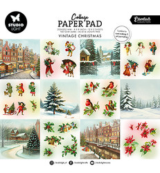Studio Light Collage Paper -paperipakkaus Vintage Christmas, 8