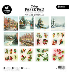 Studio Light Collage Paper -paperipakkaus Vintage Christmas, 8