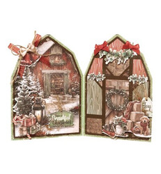 Studio Light Cottage Christmas stanssi Cottage Barn Card
