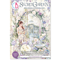 Ciao Bella Junk Journal Ephemera -kirjanen, Secret Garden, A4