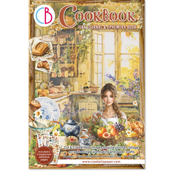 Ciao Bella Junk Journal Ephemera -kirjanen, Cookbook, A4