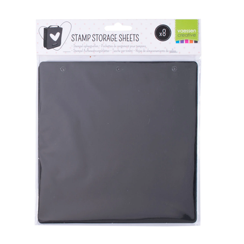 Vaessen Creative Stamp Storage Sheets -säilytyslevyt leimasimille, 8 kpl