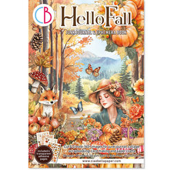 Ciao Bella Junk Journal Ephemera -kirjanen, Hello Fall, A4
