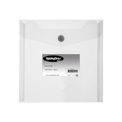 HobbyGros File Folder -taskut, 15 x 15 cm, 4 kpl