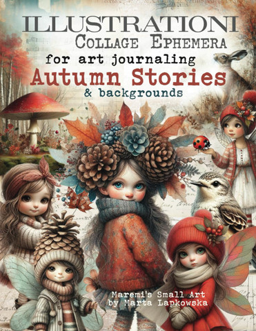Maremi's Small Art Collage Ephemera -kirjanen Autumn Stories