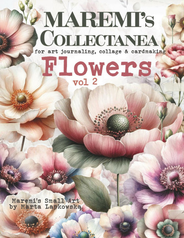 Maremi's Small Art Collage Ephemera -kirjanen Flowers 2